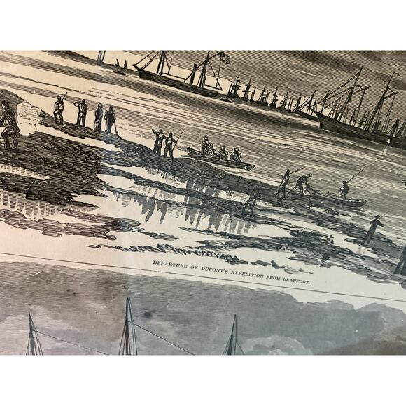 Antique Newspaper Civil War 1800s Recovery Atlantic Coast Harper Military Rare - Picture 7 of 7